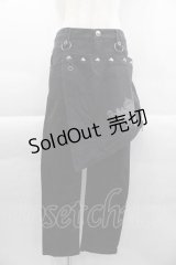 ALGONQUINS / 刺繍フラップ付きパンツ  ブラック I-25-04-10-090-AL-PA-HD-ZI