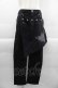画像1: ALGONQUINS / 刺繍フラップ付きパンツ  ブラック I-25-04-10-090-AL-PA-HD-ZI (1)