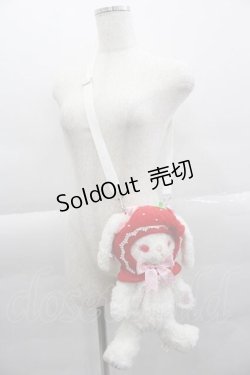 画像1: BABY,THE STARS SHINE BRIGHT / いちごになりたいうさくみゃちゃんポシェット  赤Ｘ白 I-25-04-10-094-BA-BG-HD-ZI