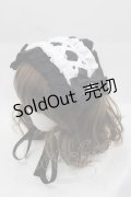 ATELIER PIERROT / レースアップフリルヘッドドレス  黒Ｘ白 I-25-04-10-102-EL-AC-HD-ZI