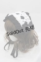 ATELIER PIERROT / レースアップフリルヘッドドレス  黒Ｘ白 I-25-04-10-102-EL-AC-HD-ZI