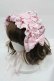 画像1: metamorphose / Dressy Ribbon フリルヘッドドレス  ピンク I-25-04-10-104-ME-AC-HD-ZI (1)