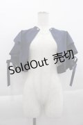 axes femme POETIQUE / フリル半袖ショートボレロ M 紺 I-25-04-10-011-AX-TO-HD-ZI