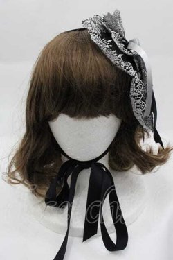 画像2: Moi-meme-Moitie / ディヴァインクロス丸型ヘッドドレス  黒 I-25-04-10-108-MO-AC-HD-ZI