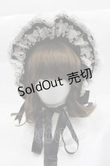 BABY,THE STARS SHINE BRIGHT / HAT エリザベスボンネット  黒Ｘ白 I-25-04-10-112-BA-AC-HD-ZI
