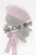 Swankiss / SX ribbon bijou beret  ピンク I-25-04-10-116-CA-AC-HD-ZI