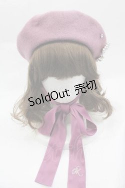 画像2: Swankiss / SX ribbon bijou beret  ピンク I-25-04-10-116-CA-AC-HD-ZI