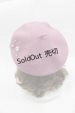 画像3: Swankiss / SX ribbon bijou beret  ピンク I-25-04-10-116-CA-AC-HD-ZI