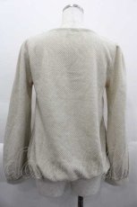 画像2: 【SALE】axes femme / パールフリルトップス  アイボリー I-25-04-10-016-AX-TO-HD-ZT176 (2)