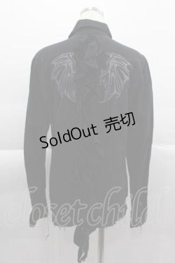画像2: BPN FOR MEN / 切りっぱなし裾アシメシャツ M ブラック I-25-04-10-024-GO-BL-HD-ZI