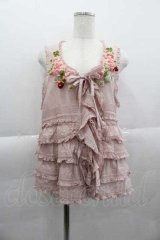 PINK HOUSE / Berry Roseモチーフ付きベスト  ピンク I-25-04-10-036-LO-TO-HD-ZI