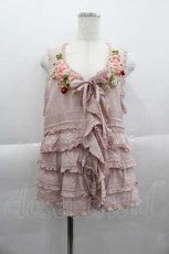 画像1: PINK HOUSE / Berry Roseモチーフ付きベスト  ピンク I-25-04-10-036-LO-TO-HD-ZY (1)