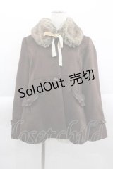 axes femme / Aラインショートコート  ブラウン I-25-04-10-042-AX-CO-HD-ZI