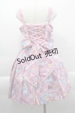 画像2: Angelic Pretty / Fancy Stationeryローウエストジャンパースカート  ピンク I-25-04-10-043-AP-OP-HD-ZY