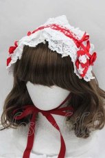 画像3: BABY,THE STARS SHINE BRIGHT / ギンガムチェック巻きバラドールワンピース＆ヘッドドレス  赤 I-25-04-10-045-BA-OP-HD-ZI (3)