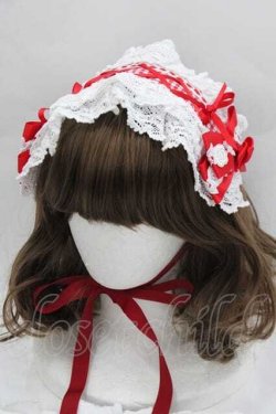 画像3: BABY,THE STARS SHINE BRIGHT / ギンガムチェック巻きバラドールワンピース＆ヘッドドレス  赤 I-25-04-10-045-BA-OP-HD-ZI