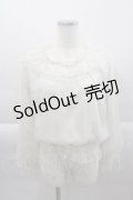 axes femme POETIQUE / 巻き薔薇シフォンブラウス  ベージュ I-25-04-12-050-AX-BL-HD-ZI