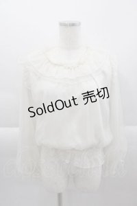 axes femme POETIQUE / 巻き薔薇シフォンブラウス  ベージュ I-25-04-12-050-AX-BL-HD-ZI