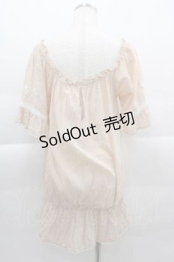 画像2: LIZ LISA / フラワーレース刺繍半袖トップス  ピンクＸ白 I-25-04-12-060-LO-TO-HD-ZI