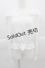 Secret Honey / リボンレースオフショルカットソー  白 I-25-04-12-061-CA-TO-HD-ZI