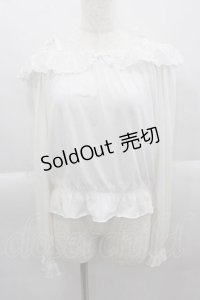 Secret Honey / リボンレースオフショルカットソー  白 I-25-04-12-061-CA-TO-HD-ZI