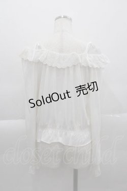 画像4: Secret Honey / リボンレースオフショルカットソー  白 I-25-04-12-061-CA-TO-HD-ZI