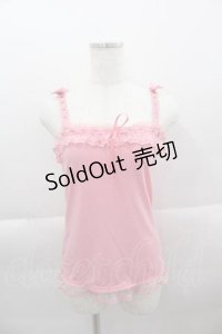 LIZ LISA / はしごレースリボンキャミトップス  濃ピンク I-25-04-12-070-LO-TO-HD-ZI