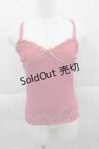 LIZ LISA / レース切り替えキャミトップス  濃ピンク I-25-04-12-071-LO-TO-HD-ZI