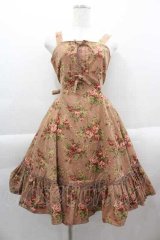 Victorian maide / ローズブーケコーデュロイジャンパースカート  ピンク I-25-04-12-089-LO-OP-HD-ZI