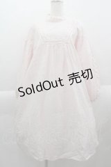 Samansa Mos3 / バテンレースチュニックワンピース  ピンク I-25-04-12-090-LO-OP-HD-ZI