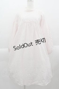 画像1: Samansa Mos3 / バテンレースチュニックワンピース  ピンク I-25-04-12-090-LO-OP-HD-ZI