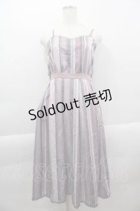 axes femme POETIQUE / モチーフストライプ柄ワンピース  ピンク I-25-04-12-102-AX-OP-HD-ZI