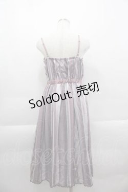 画像2: axes femme POETIQUE / モチーフストライプ柄ワンピース  ピンク I-25-04-12-102-AX-OP-HD-ZI
