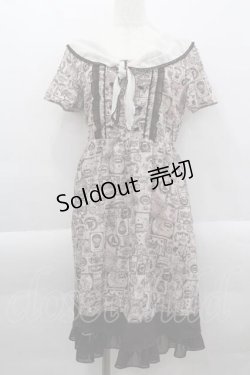 画像1: axes femme POETIQUE / 航海図柄セーラーワンピース  ピンク I-25-04-12-106-AX-OP-HD-ZI