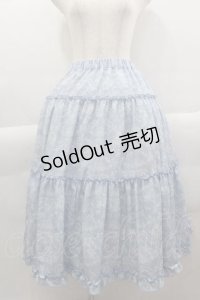 m petit by misako / NINA'S RVパニエスカート  サックスＸアイボリー I-25-04-12-118-LO-SK-HD-ZI