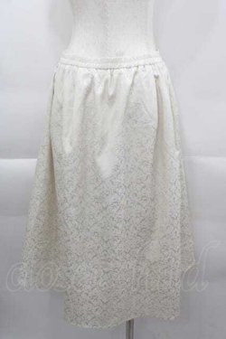 画像2: axes femme NOSTALGIE / ローズ花瓶プリントスカート  白 I-25-04-12-120-AX-SK-HD-ZI