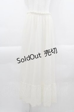 画像1: axes femme / 薔薇レースロングペチスカート  アイボリー I-25-04-12-121-AX-SK-HD-ZI