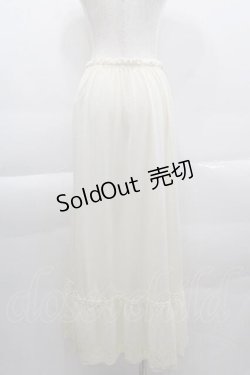画像2: axes femme / 薔薇レースロングペチスカート  アイボリー I-25-04-12-121-AX-SK-HD-ZI
