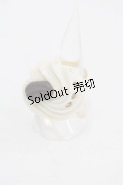 画像1: Q-pot. / コーヒー豆ホイップリング  白Ｘ黒 I-25-04-12-014-QP-AC-HD-ZI