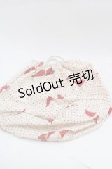 PINK HOUSE / ドットさんたさん巾着大  白Ｘ赤 I-25-04-12-035-LO-ZA-HD-ZI