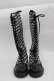 画像2: Dr.Martens （Getta Grip） / ギンガムチェック20ホールZIPブーツ UK4 黒Ｘ白チェック I-25-04-12-003-PU-SH-HD-ZI (2)
