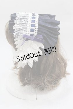 画像2: MR corset / ウィングヘッドドレスカチューシャ  ネイビーＸ白 I-25-04-12-042-PU-AC-HD-ZI
