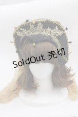 LOLITAその他(お買取対象外) / チュールレース重ねヘッドドレス  黒ｘゴールド I-25-04-12-043-LO-AC-HD-ZI