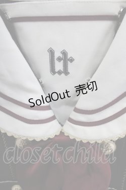 画像3: Lost Tree / チェーンデザインストライプセーラー襟ワンピース M 黒Ｘゴールド I-25-04-16-050-LO-OP-HD-ZI