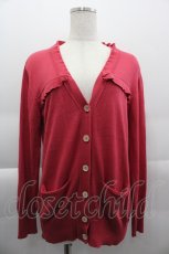 画像1: Jane Marple Dans Le Salon / フリル&ポケットロングカーディガン  ピンク I-25-04-16-006-JM-TO-HD-ZI (1)