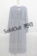Fi.n.t / ローズミニブーケ刺繍シアーワンピース  ブルー I-25-04-16-067-CA-OP-HD-ZI