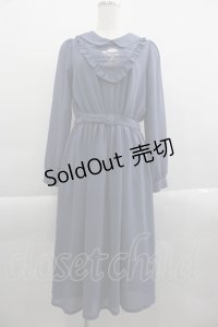 Fi.n.t / ローズミニブーケ刺繍シアーワンピース  ブルー I-25-04-16-067-CA-OP-HD-ZI