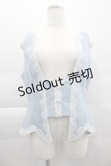 頌歌女神 / レースベスト L サックスＸ白 I-25-04-16-007-LO-TO-HD-ZI