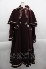 Unideer / ケープ付きロングコート L ボルドー I-25-04-16-077-LO-CO-HD-C043