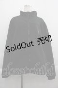 NieR Clothing / 裏起毛うさぎ刺繍ブルゾン  黒Ｘブラウン I-25-04-16-080-PU-JA-HD-ZT-C045